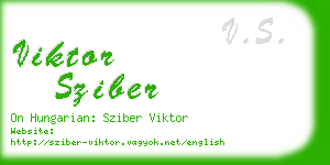 viktor sziber business card
